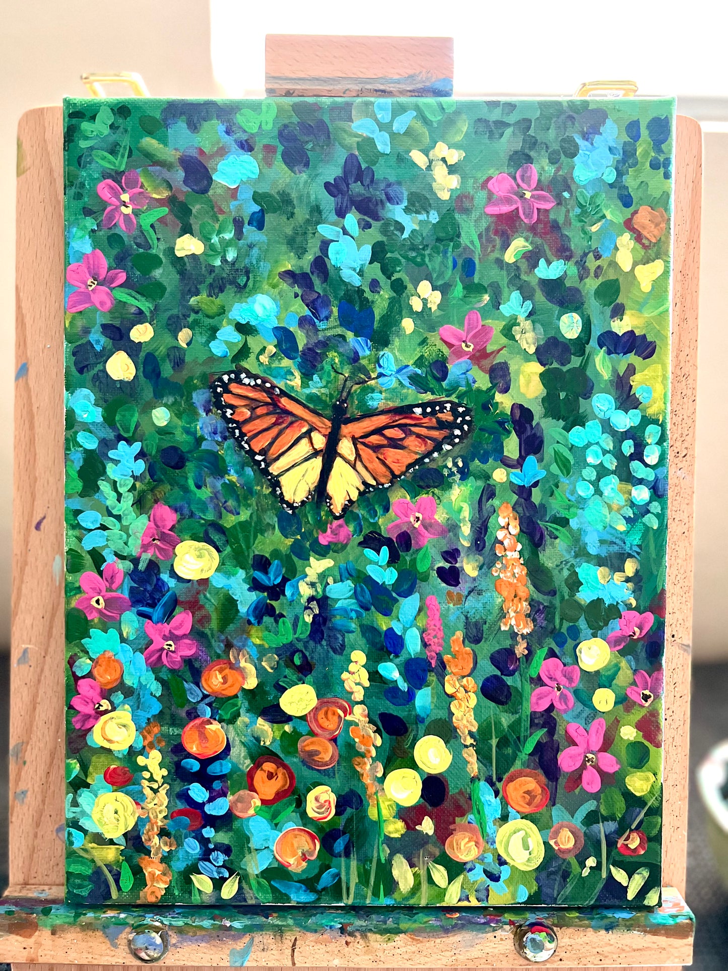Wildflowers Original Acrylic by Pamela Squires