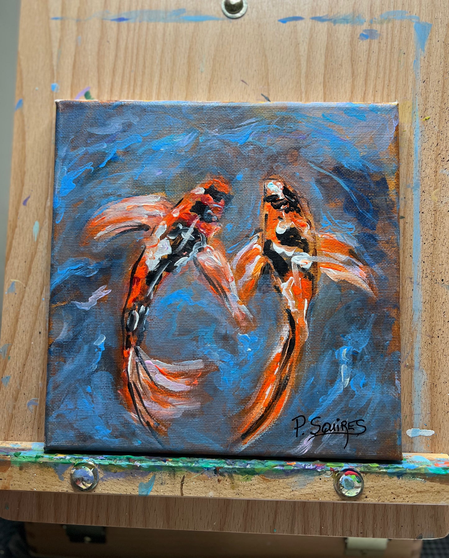 Love At First Sight Original Acrylic by Pamela Squires