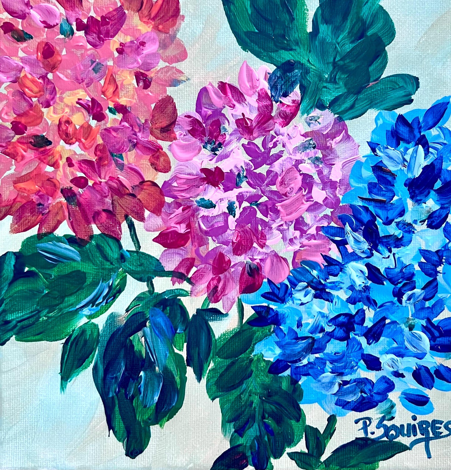 Hydrangeas – Original Painting by Pamela Squires