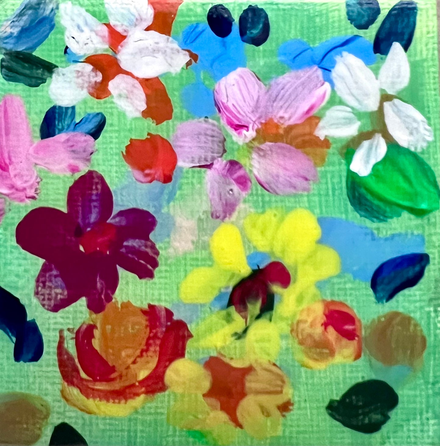 Mini Garden Hand Painted Original Magnet