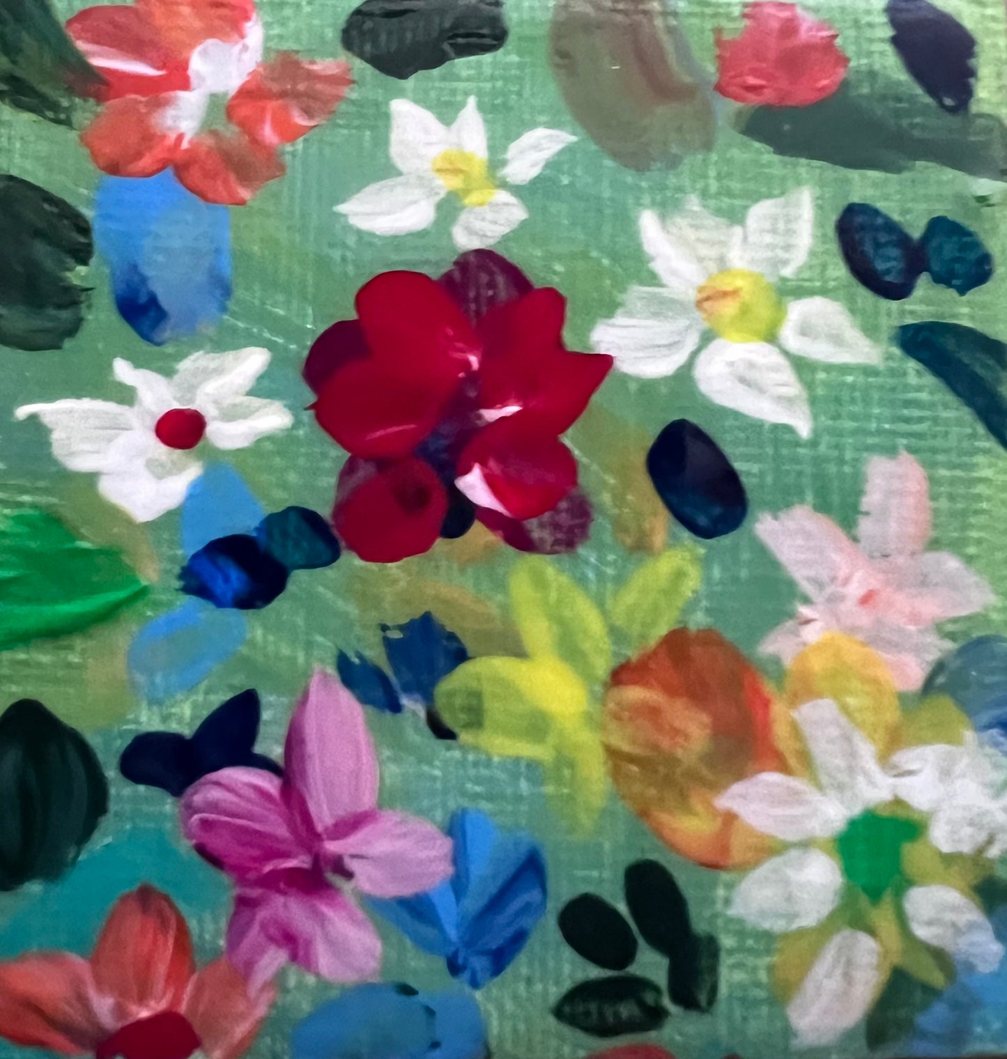 Mini Garden Hand Painted Original Magnet