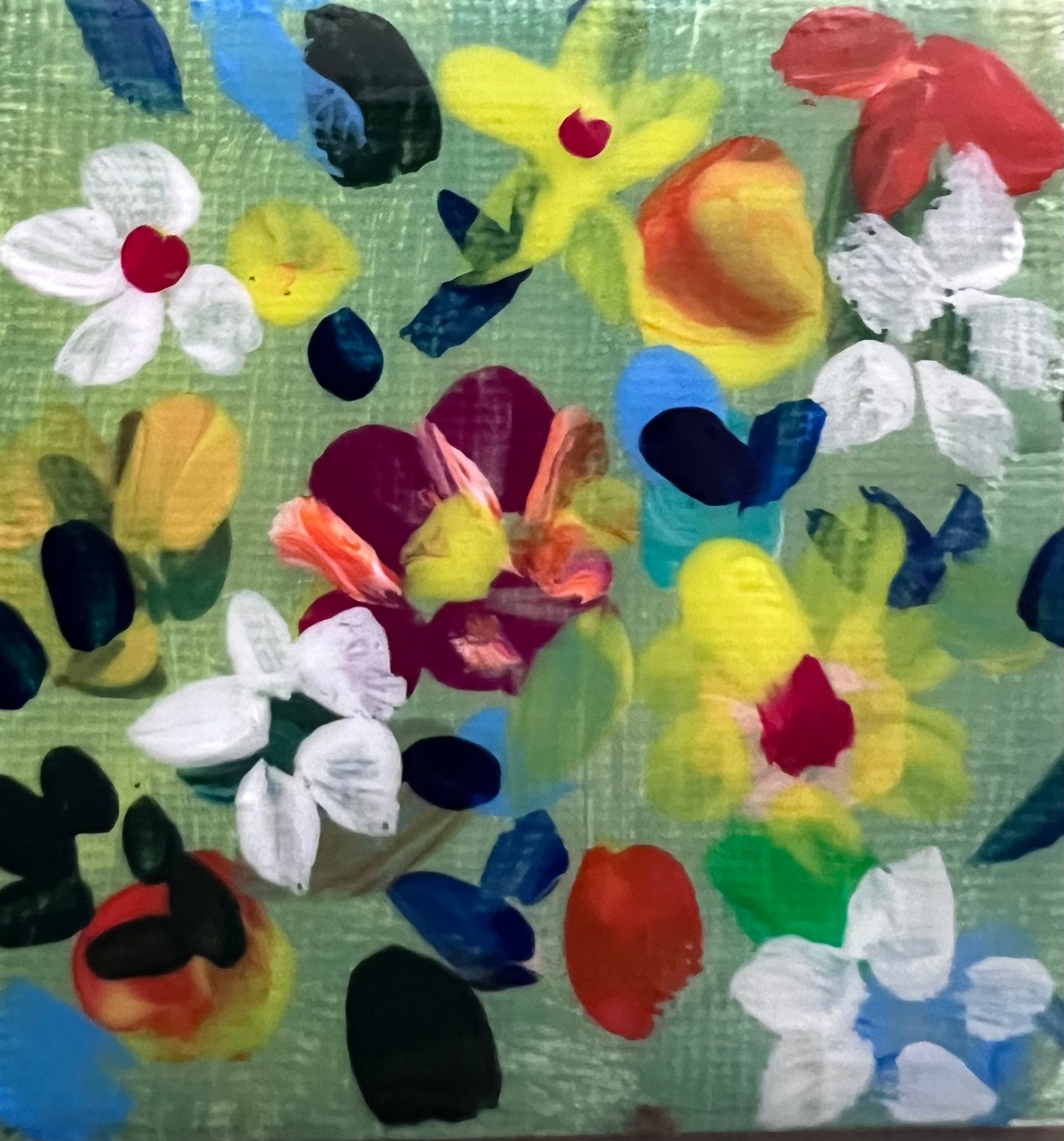 Mini Garden Hand Painted Original Magnet