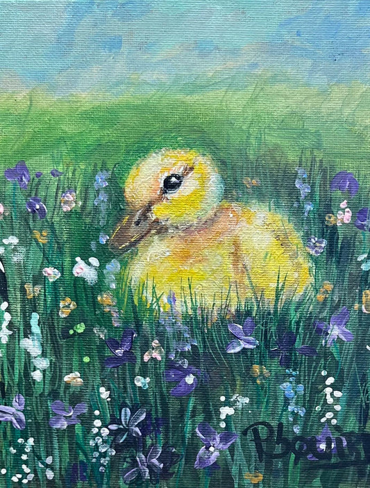 Baby Duck by Pamela Squires Original Painting