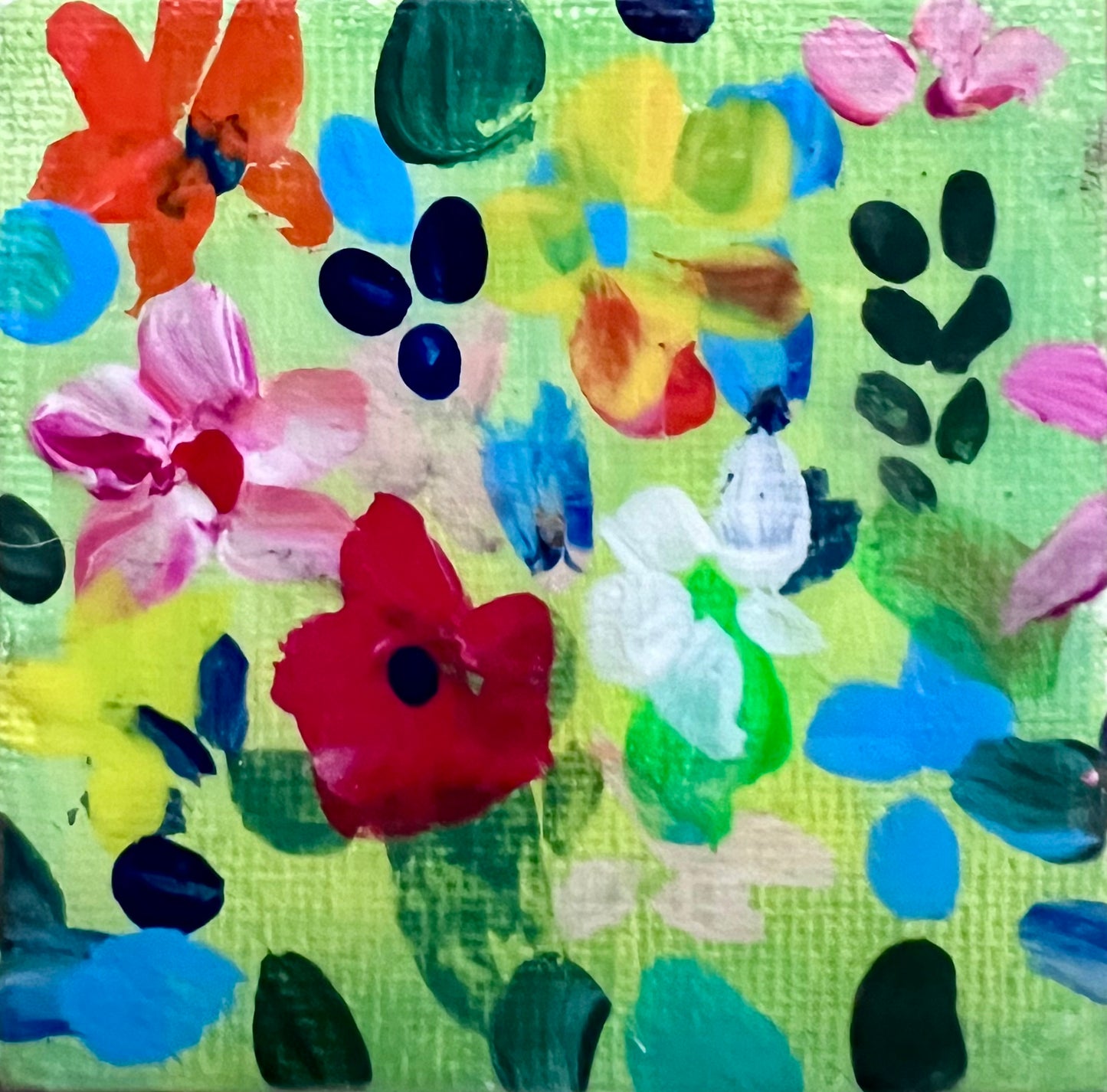 Mini Garden Hand Painted Original Magnet