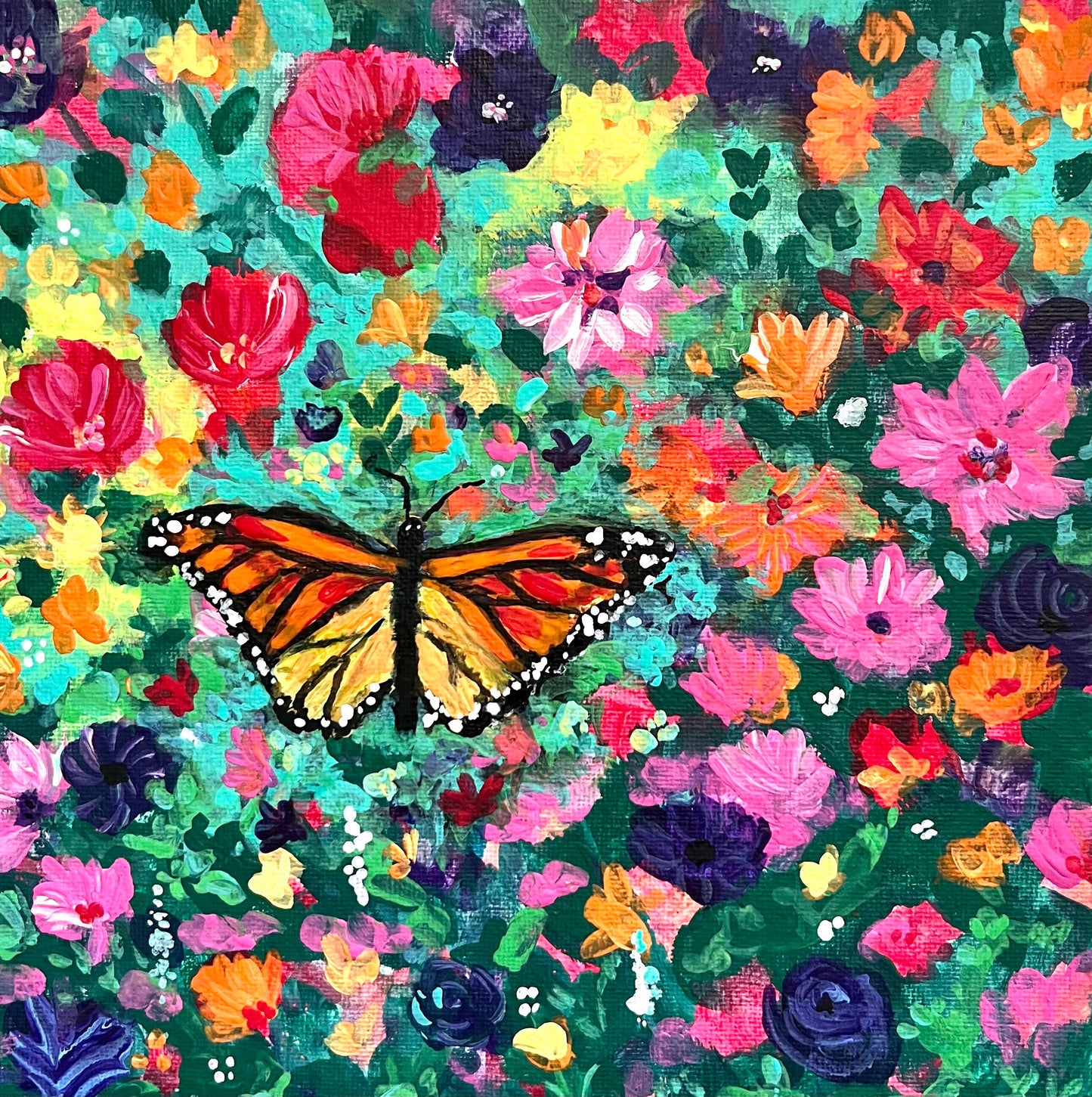 Monarch Butterfly – Original Painting by Pamela Squires