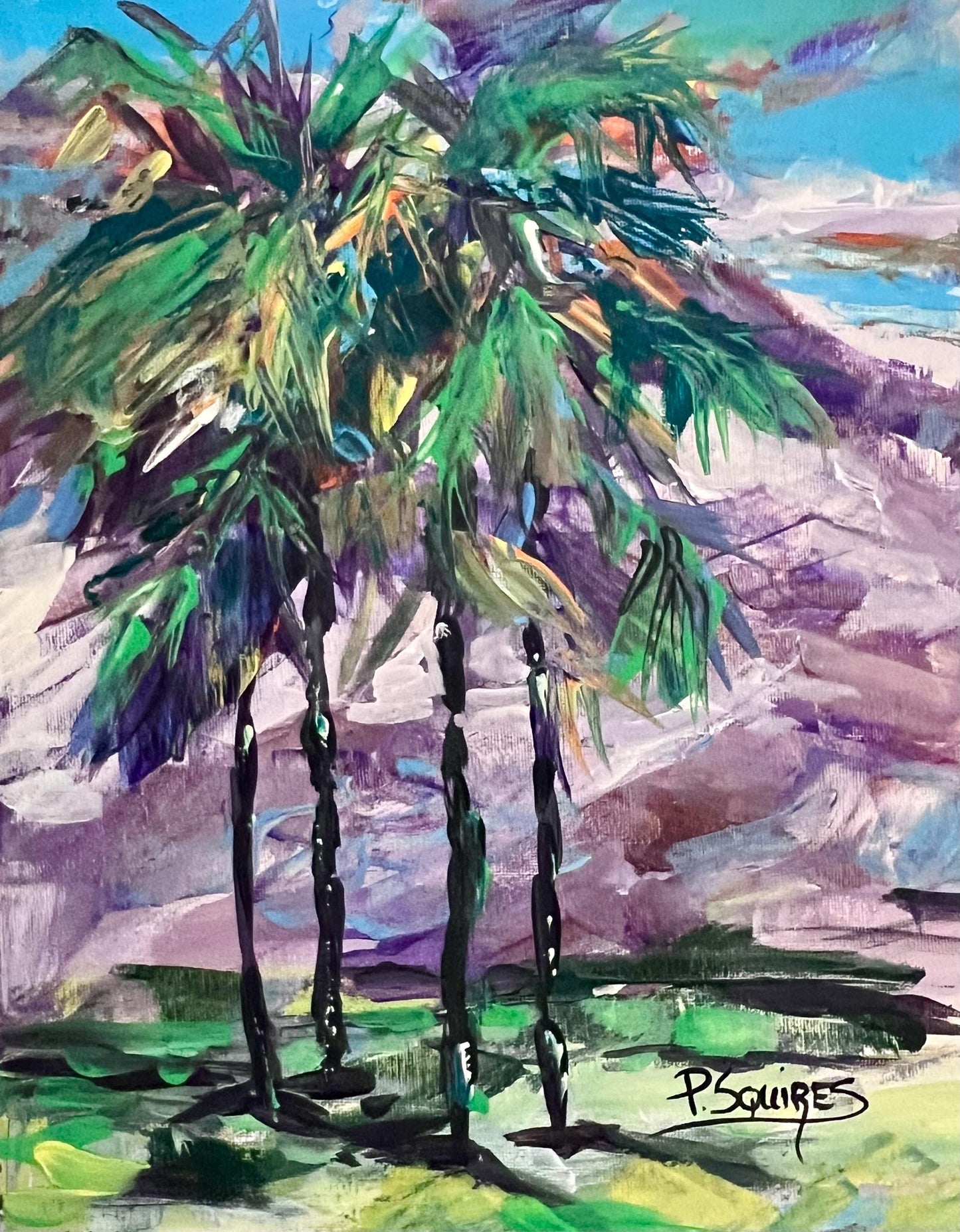 Palm Canyon Palm Springs Original Acrylic by Pamela Squires