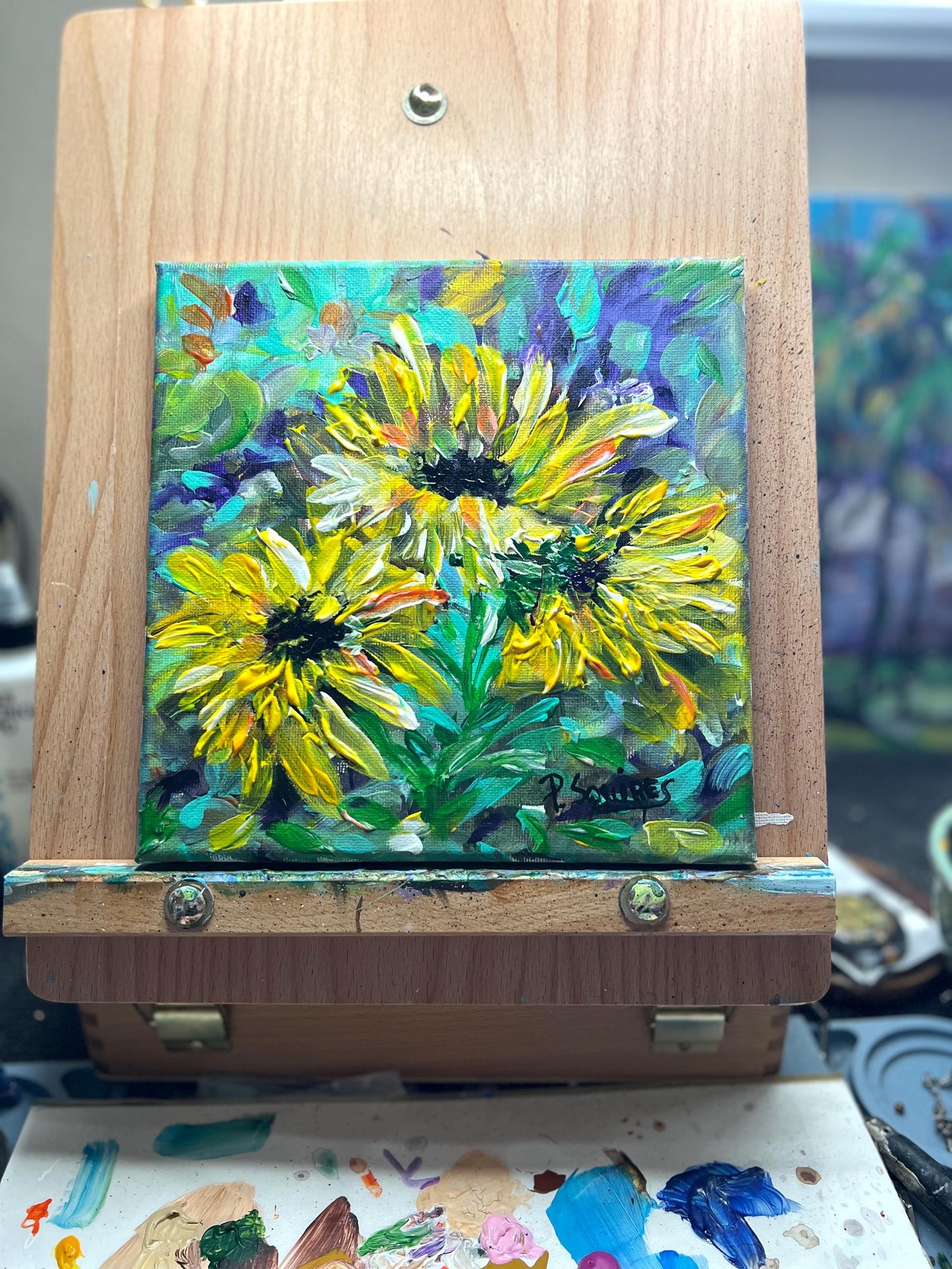 Sunflowers – Original Painting by Pamela Squires