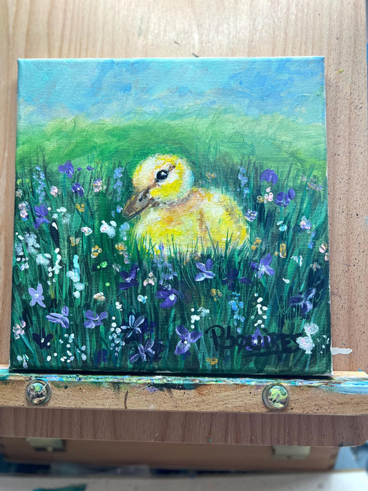 Baby Duck by Pamela Squires Original Painting