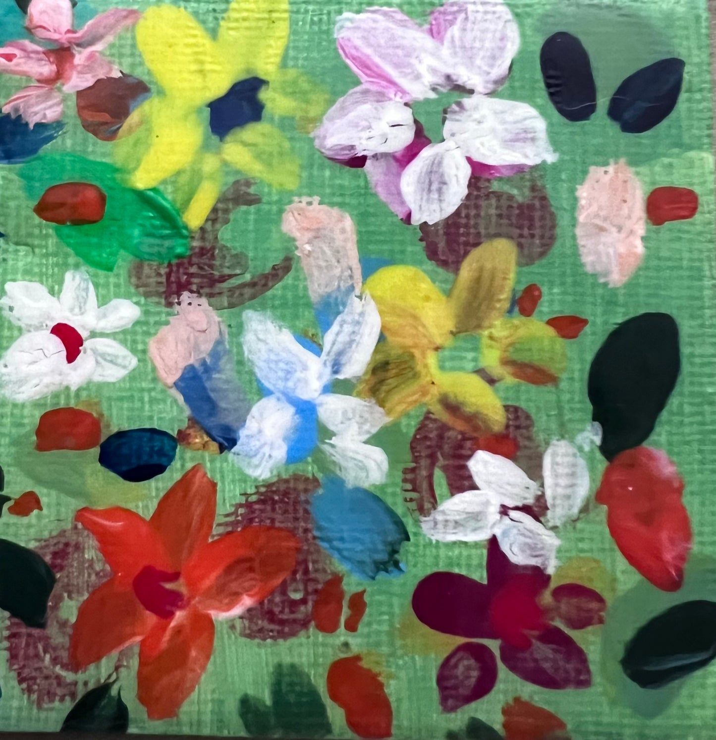 Mini Garden Hand Painted Original Magnet