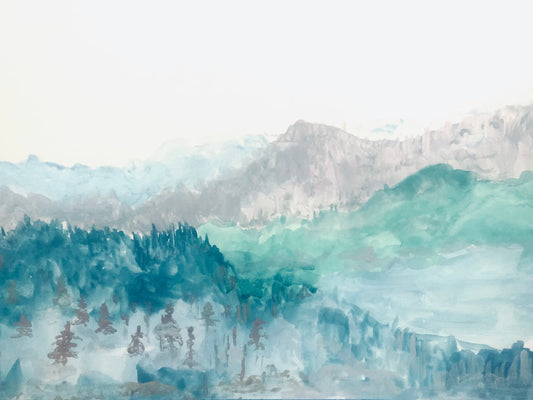 Hike In The Mountains Original by Pamela Squires