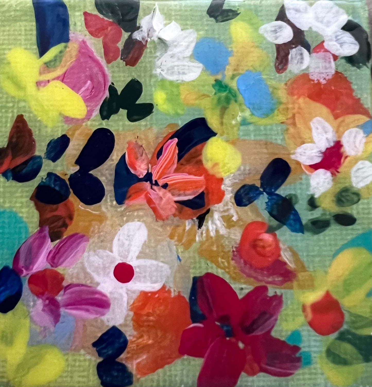 Mini Garden Hand Painted Original Magnet