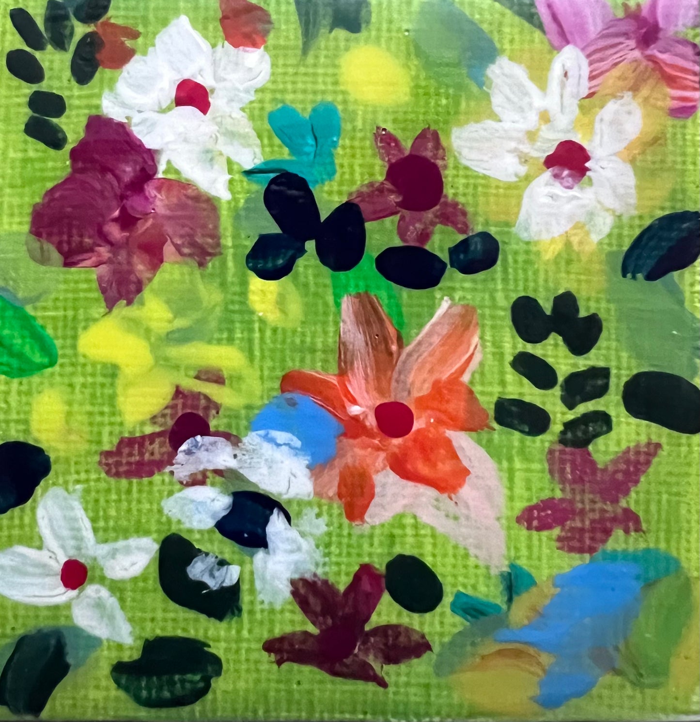 Mini Garden Hand Painted Original Magnet