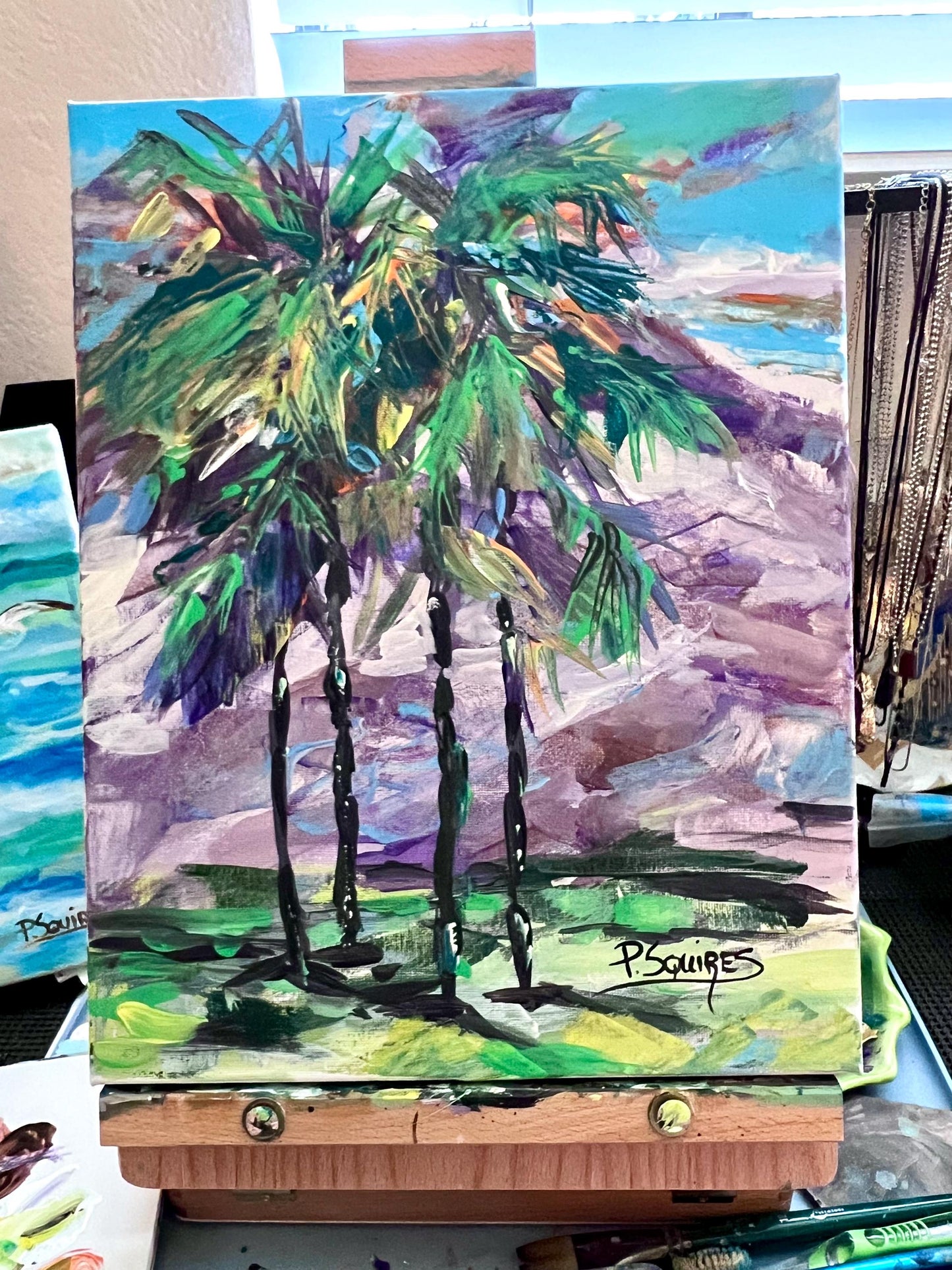 Palm Canyon Palm Springs Original Acrylic by Pamela Squires